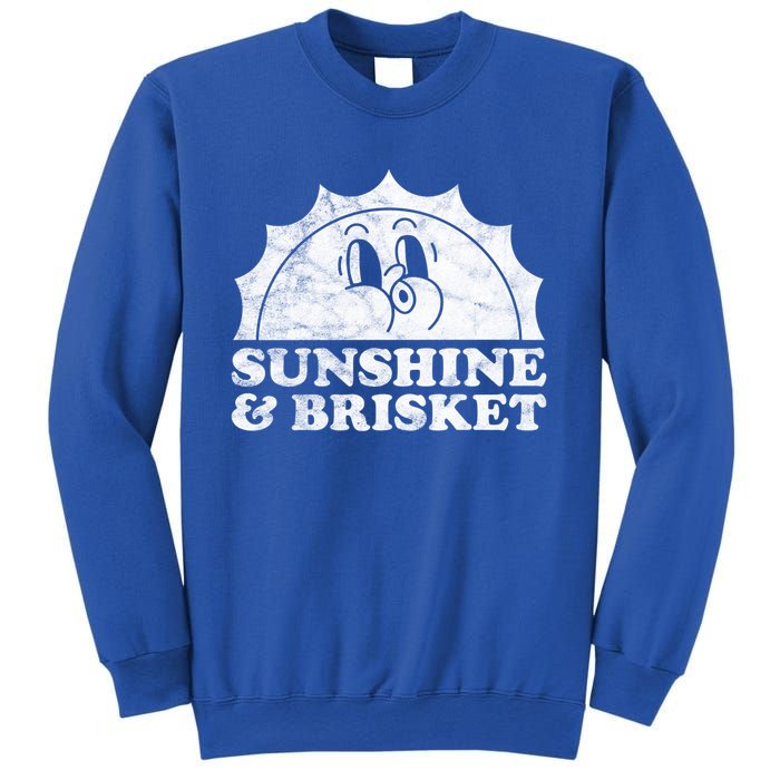 Sunshine And Brisket Retro Vintage Sun Beef Great Gift Sweatshirt