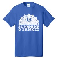 Sunshine And Brisket Retro Vintage Sun Beef Great Gift Tall T-Shirt