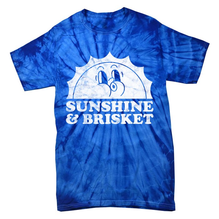 Sunshine And Brisket Retro Vintage Sun Beef Great Gift Tie-Dye T-Shirt