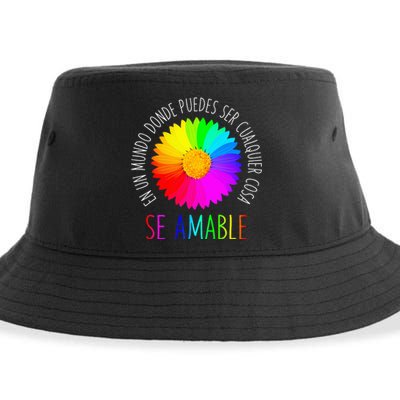 Se Amable Be Kind In Spanish Encouraging And Inspiring Sustainable Bucket Hat