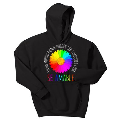 Se Amable Be Kind In Spanish Encouraging And Inspiring Kids Hoodie