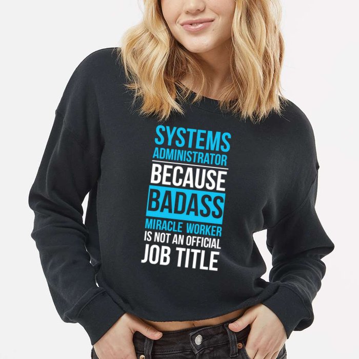 System Administrator Cropped Pullover Crew