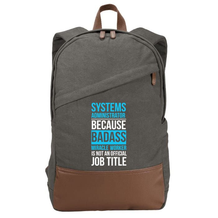 System Administrator Cotton Canvas Backpack