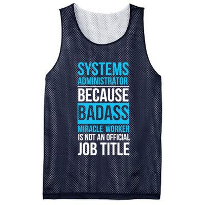 System Administrator Mesh Reversible Basketball Jersey Tank
