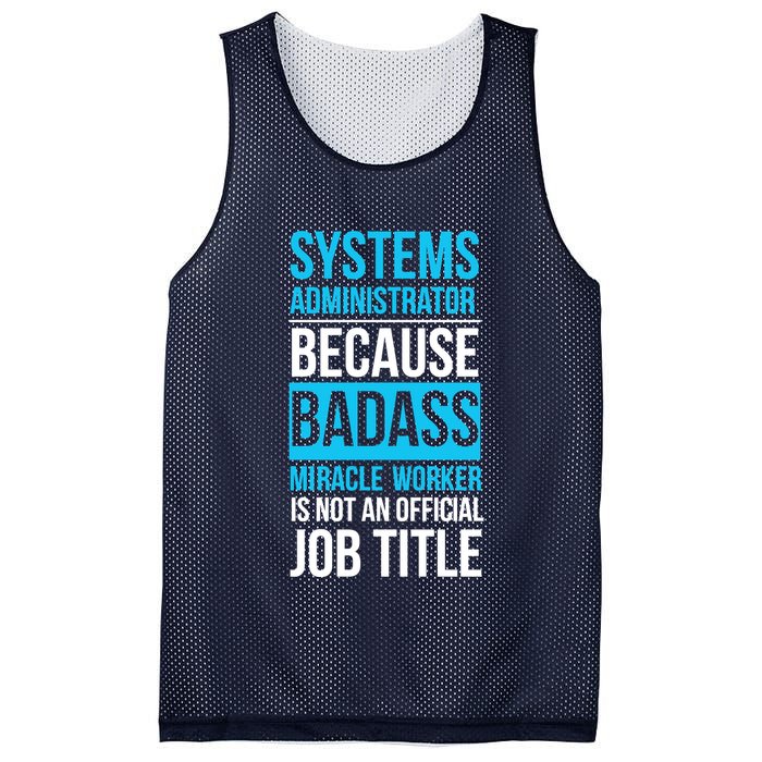 System Administrator Mesh Reversible Basketball Jersey Tank