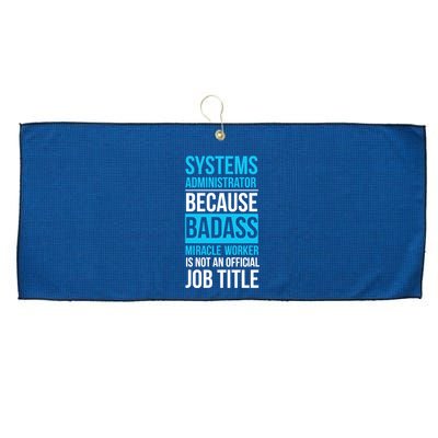 System Administrator Large Microfiber Waffle Golf Towel