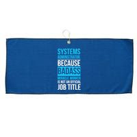 System Administrator Large Microfiber Waffle Golf Towel