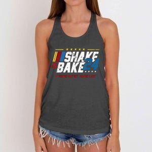 Shake And Bake 24 If YouRe Not 1st YouRe Last Women's Knotted Racerback Tank