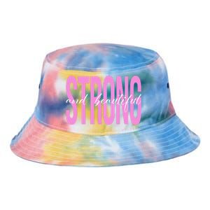 Strong And Beautiful Breast Cancer Awareness Tie Dye Newport Bucket Hat