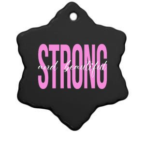 Strong And Beautiful Breast Cancer Awareness Ceramic Star Ornament