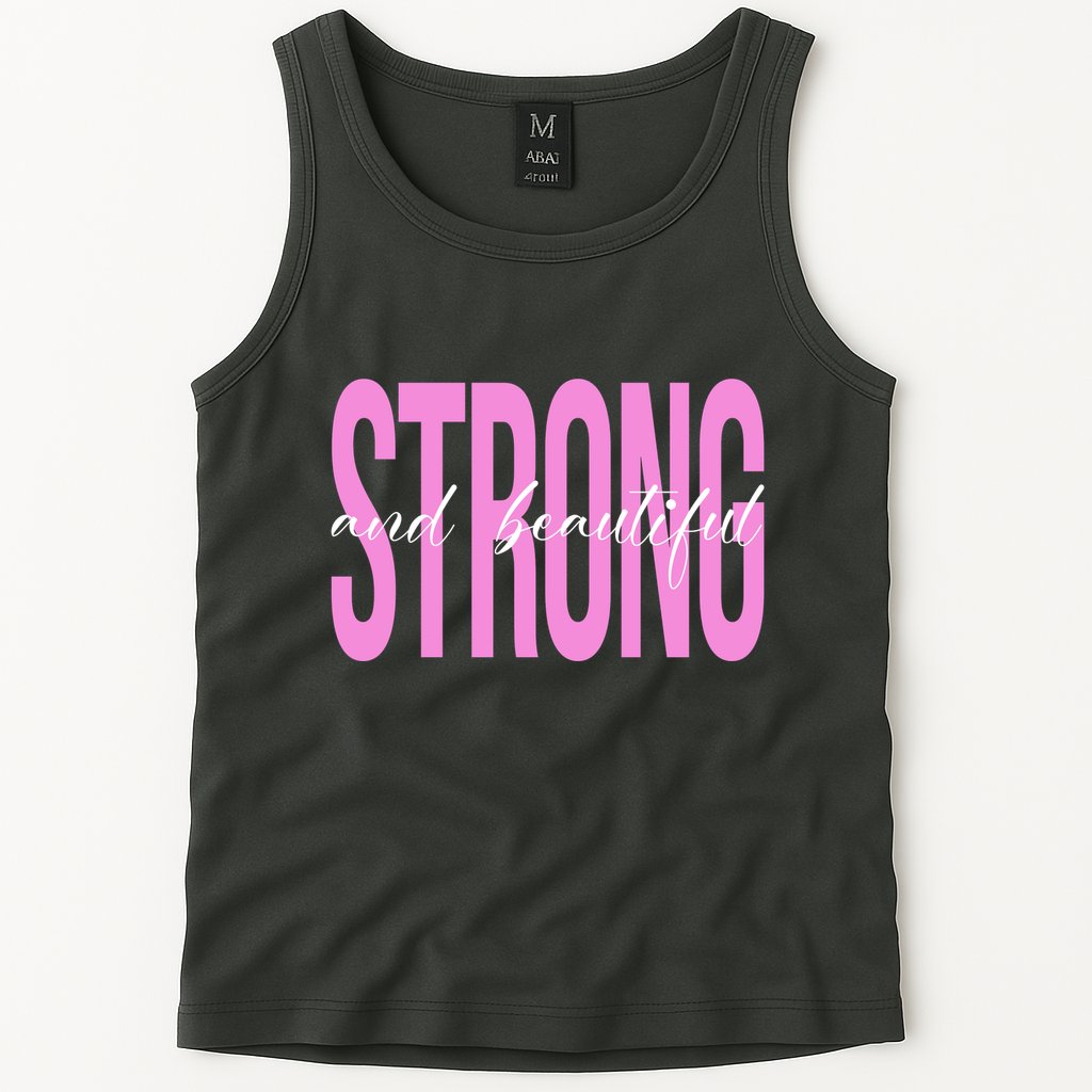 Strong And Beautiful Breast Cancer Awareness Tank Top