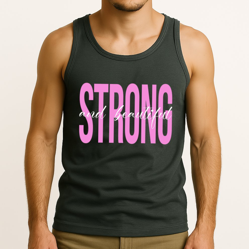 Strong And Beautiful Breast Cancer Awareness Tank Top