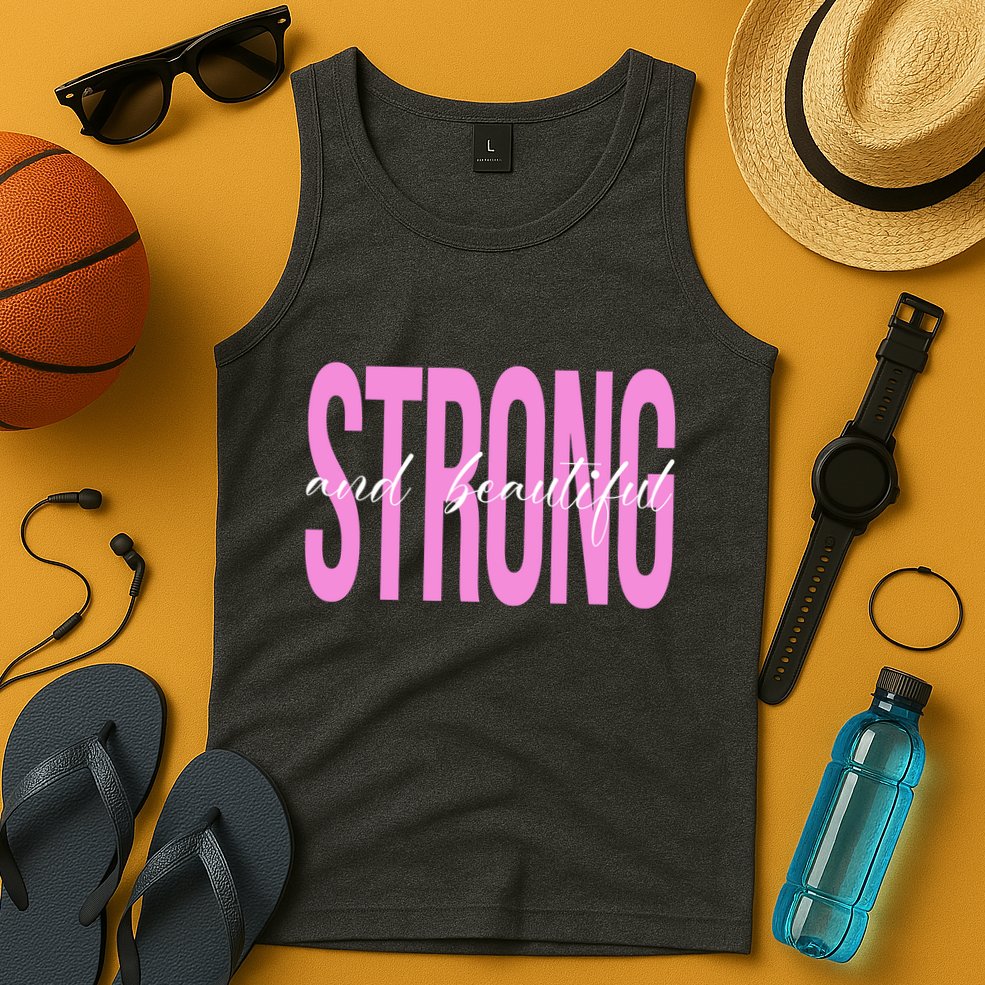 Strong And Beautiful Breast Cancer Awareness Tank Top