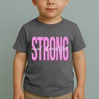 Strong And Beautiful Breast Cancer Awareness Toddler T-Shirt