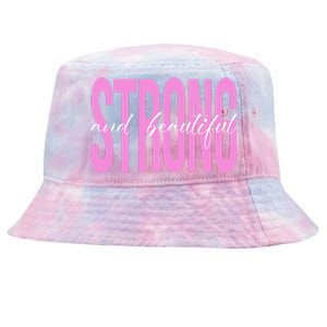 Strong And Beautiful Breast Cancer Awareness Tie-Dyed Bucket Hat