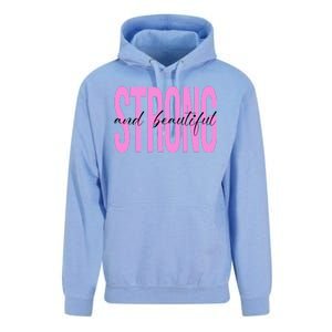 Strong And Beautiful Breast Cancer Awareness Unisex Surf Hoodie