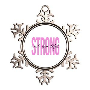 Strong And Beautiful Breast Cancer Awareness Metallic Star Ornament