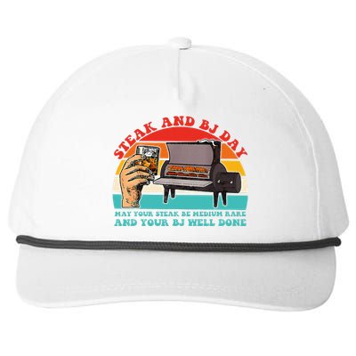 Steak And Bj Day Snapback Five-Panel Rope Hat