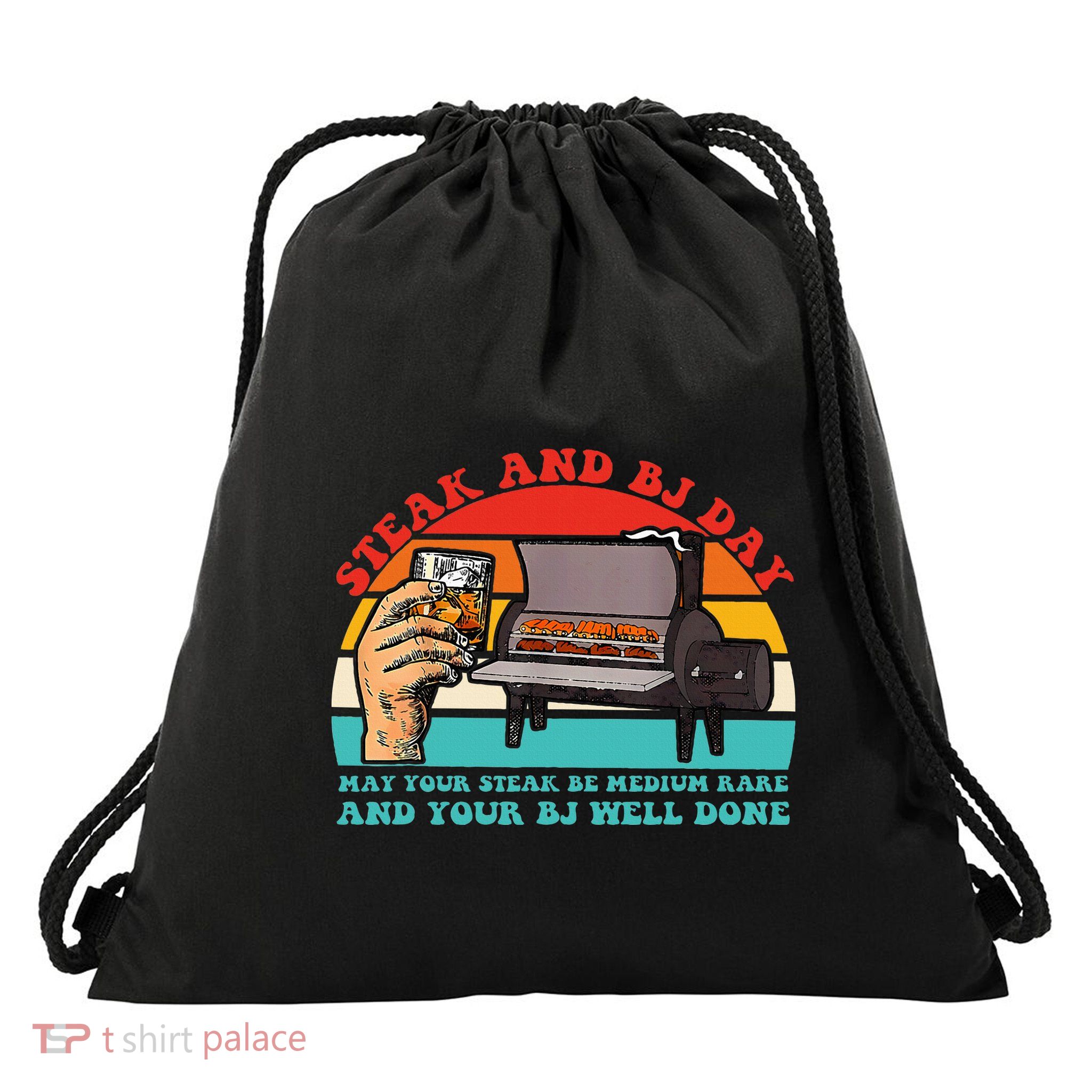Steak And Bj Day Drawstring Bag