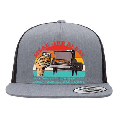 Steak And Bj Day Flat Bill Trucker Hat