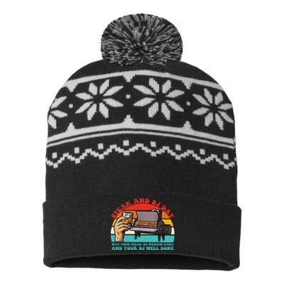 Steak And Bj Day USA-Made Snowflake Beanie