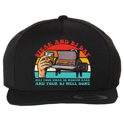 Steak And Bj Day Wool Snapback Cap