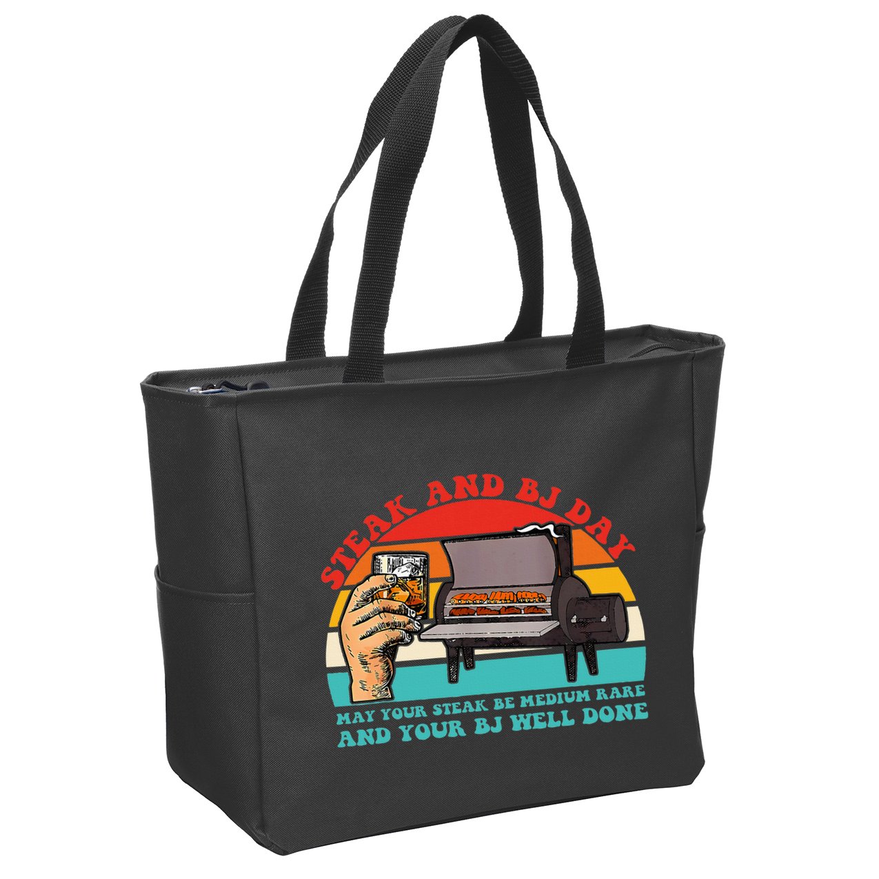Steak And Bj Day Zip Tote Bag