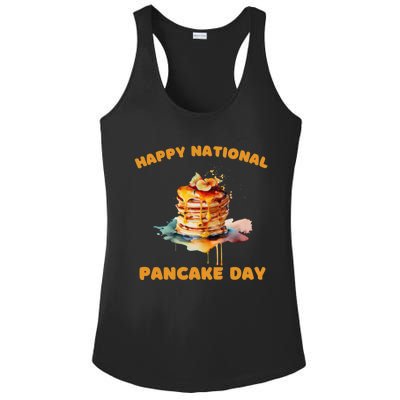 Syrup And Breakfast Happy National Pancake Day Meaningful Gift Ladies PosiCharge Competitor Racerback Tank