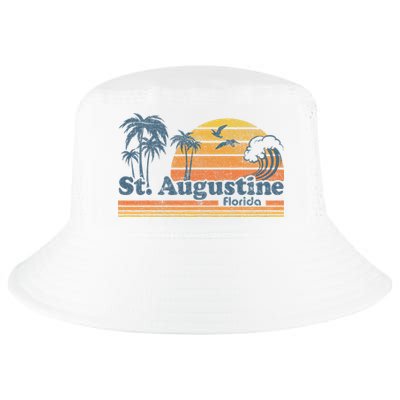 St Augustine Beach Florida Vintage Spring Break 70s Retro Cool Comfort Performance Bucket Hat
