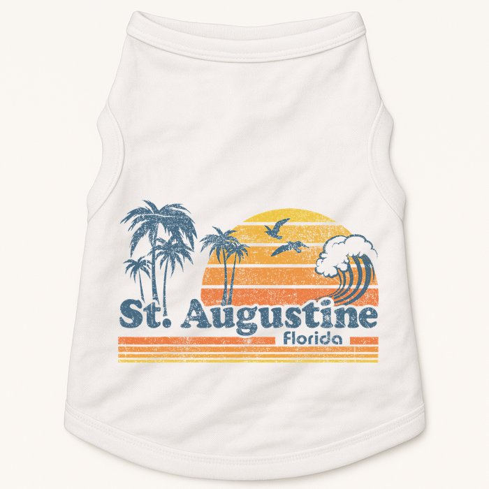 St Augustine Beach Florida Vintage Spring Break 70s Retro Doggie Tank