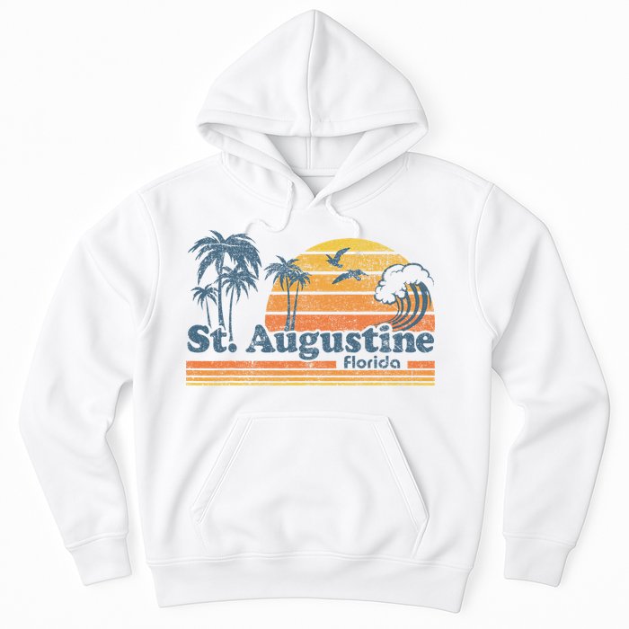 St Augustine Beach Florida Vintage Spring Break 70s Retro Hoodie