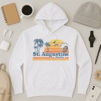 St Augustine Beach Florida Vintage Spring Break 70s Retro Hoodie