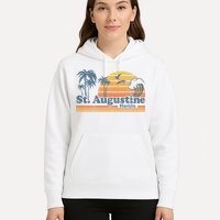 St Augustine Beach Florida Vintage Spring Break 70s Retro Hoodie
