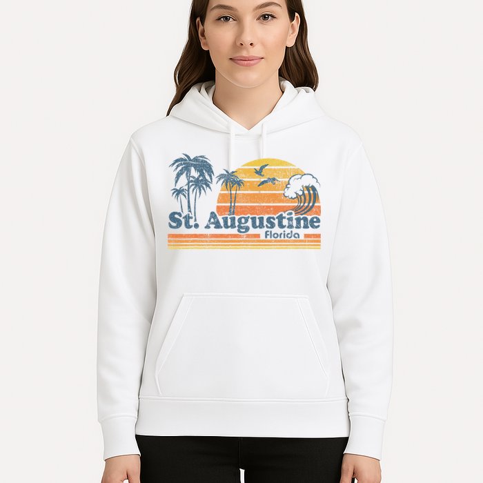 St Augustine Beach Florida Vintage Spring Break 70s Retro Hoodie