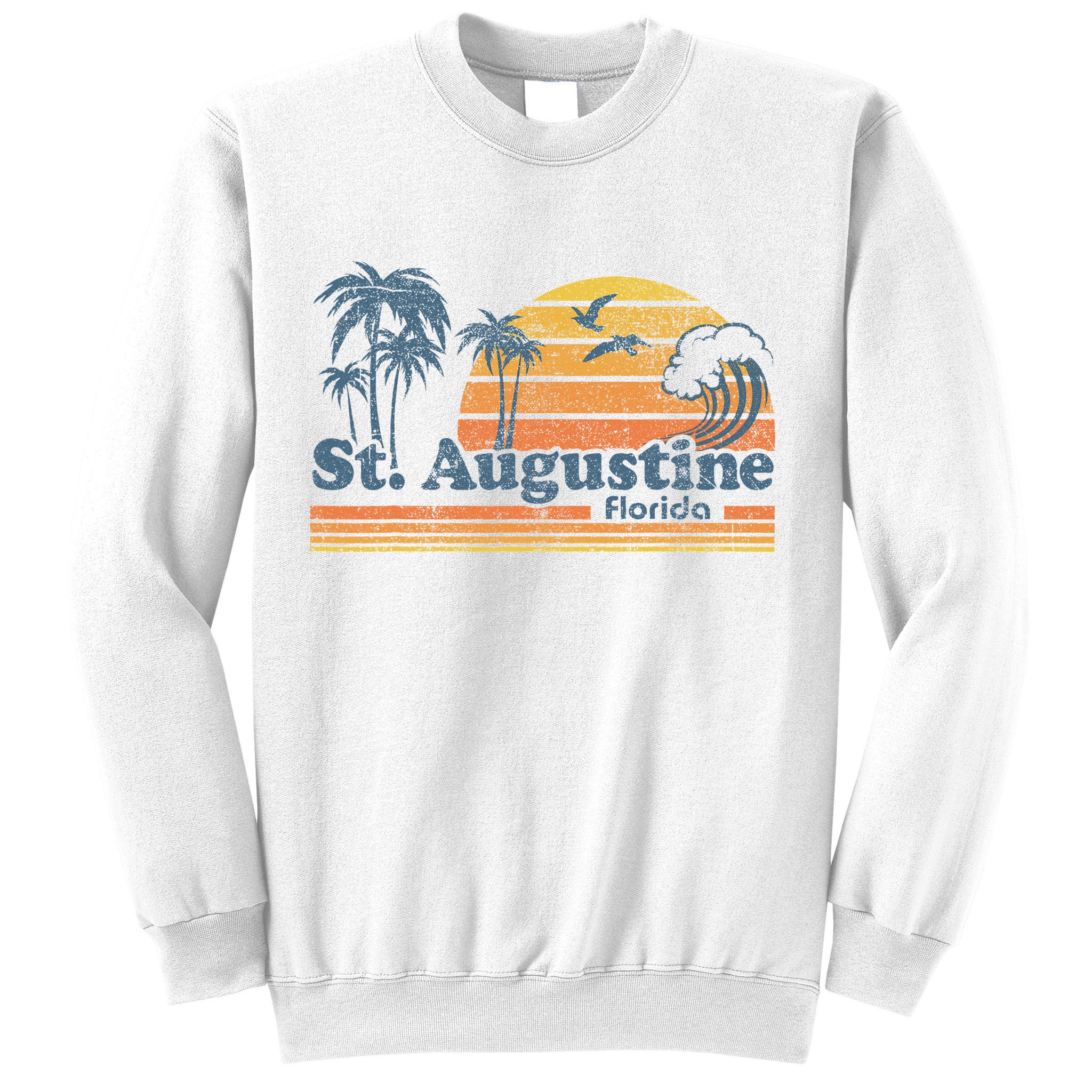 St Augustine Beach Florida Vintage Spring Break 70s Retro Sweatshirt
