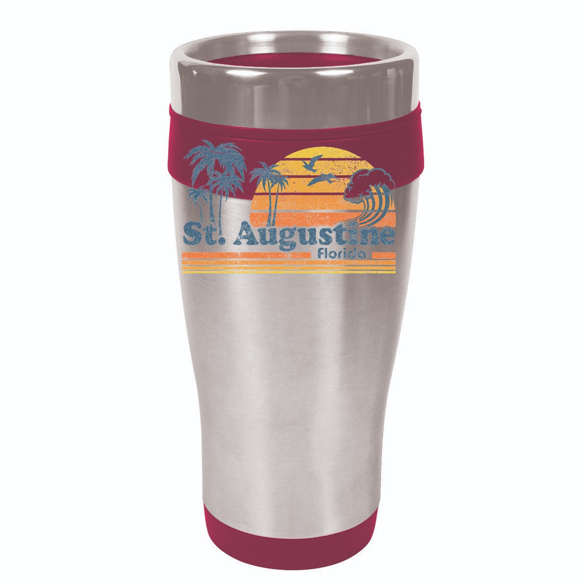 St Augustine Beach Florida Vintage Spring Break 70s Retro V-Neck T-Shirt