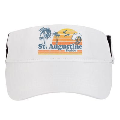 St Augustine Beach Florida Vintage Spring Break 70s Retro Adult Drive Performance Visor
