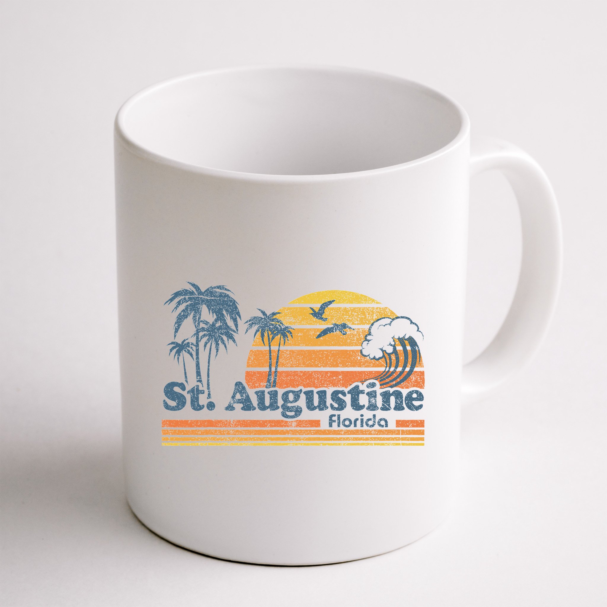 St Augustine Beach Florida Vintage Spring Break 70s Retro Mug