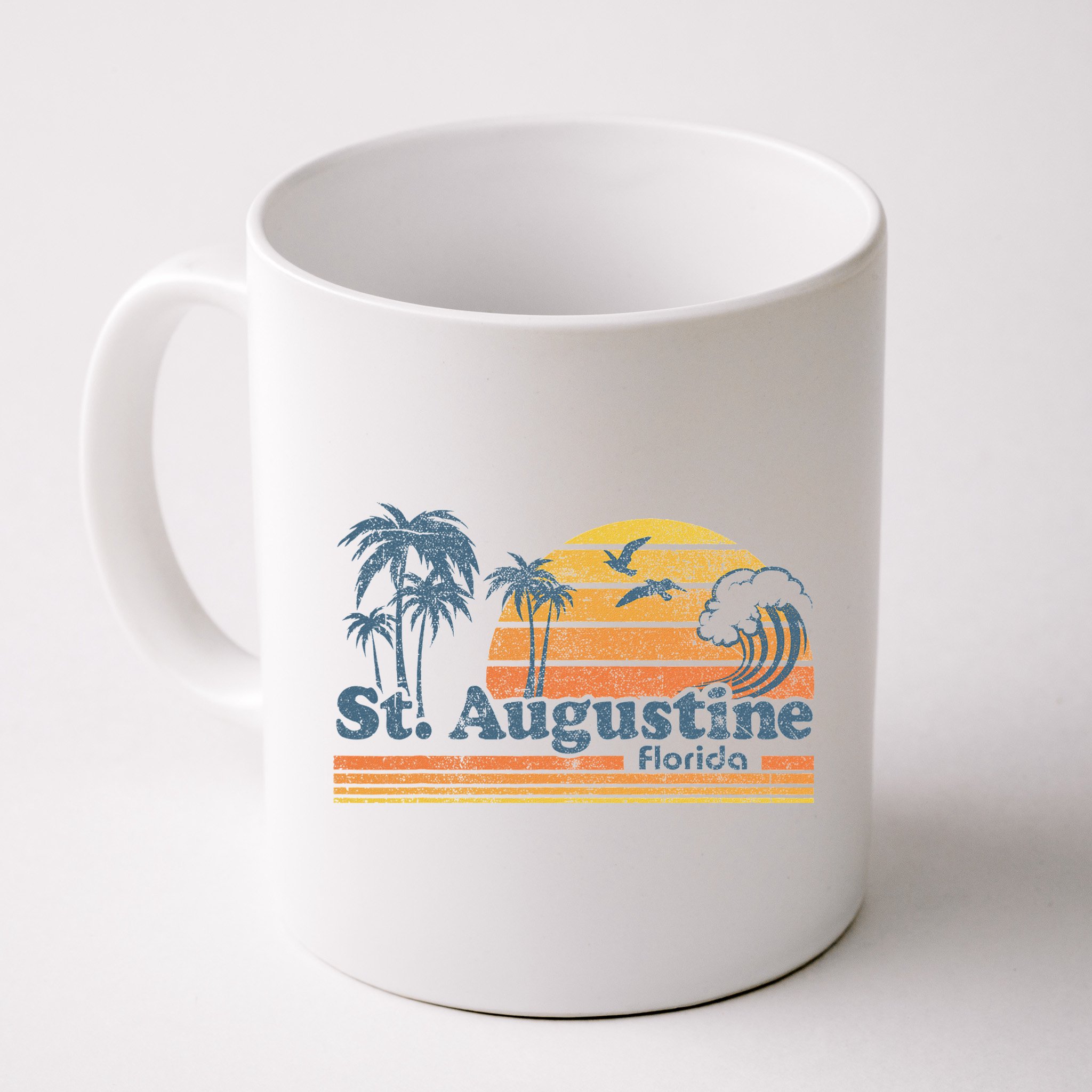 St Augustine Beach Florida Vintage Spring Break 70s Retro Mug