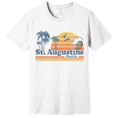 St Augustine Beach Florida Vintage Spring Break 70s Retro Premium T-Shirt