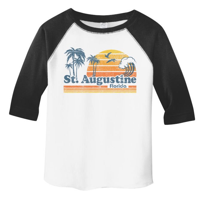 St Augustine Beach Florida Vintage Spring Break 70s Retro Toddler Fine Jersey T-Shirt