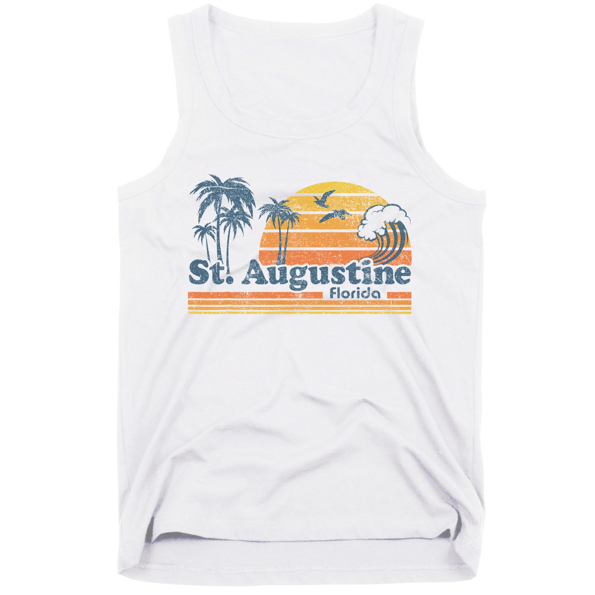 St Augustine Beach Florida Vintage Spring Break 70s Retro Tank Top