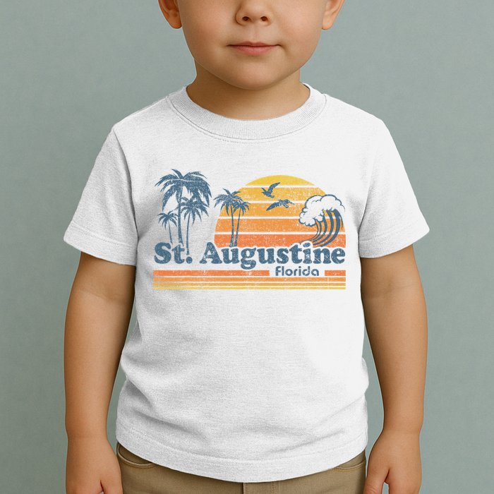 St Augustine Beach Florida Vintage Spring Break 70s Retro Toddler T-Shirt
