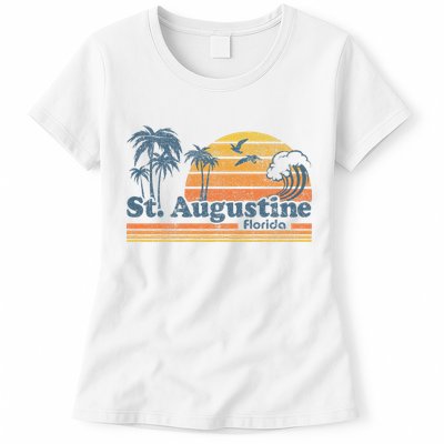 St Augustine Beach Florida Vintage Spring Break 70s Retro Womens T-Shirt