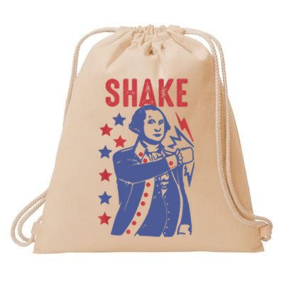 Shake And Bake Funny Couple Matching 4th Of July Shake Drawstring Bag