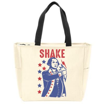 Shake And Bake Funny Couple Matching 4th Of July Shake Zip Tote Bag