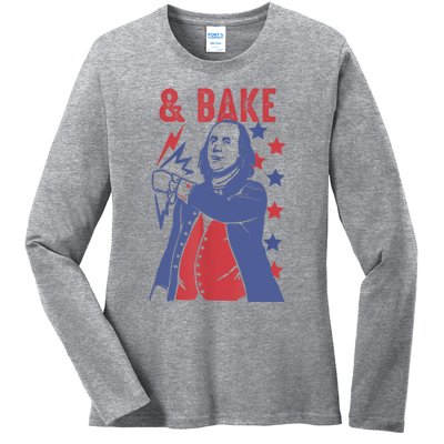 Shake And Bake Funny Couple Matching 4th Of July Bake Ladies Long Sleeve Shirt