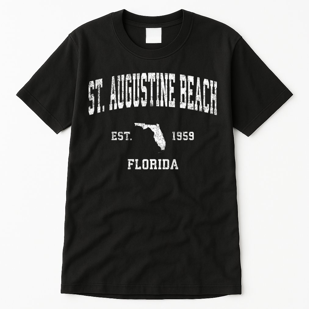 St. Augustine Beach Florida Fl Vintage Established Athletic Sports Design Tall T-Shirt