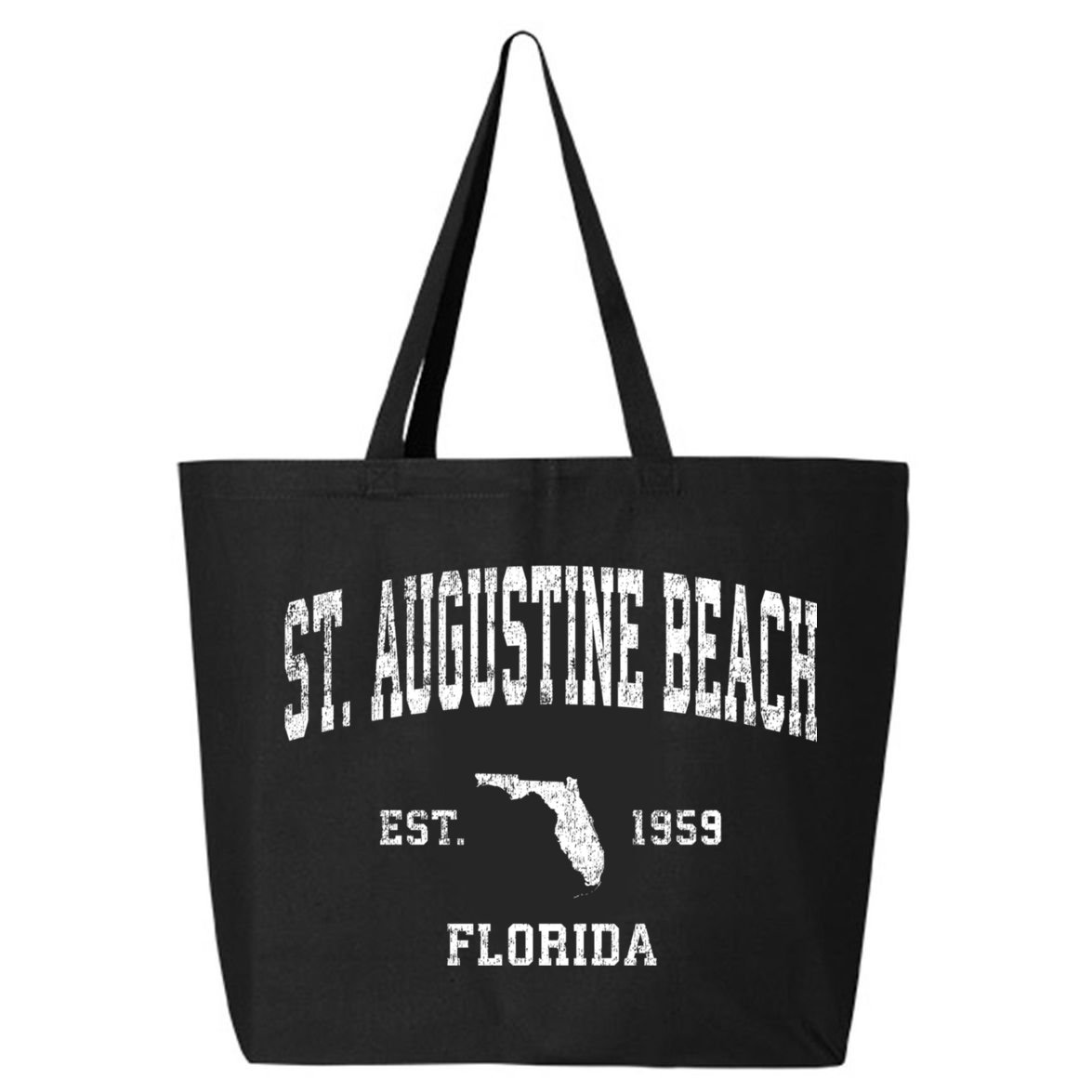 St. Augustine Beach Florida Fl Vintage Established Athletic Sports Design 25L Jumbo Tote