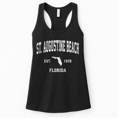 St. Augustine Beach Florida Fl Vintage Established Athletic Sports Design Womens Tank Top